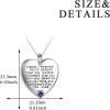 YFN Sterling Silver Always Remember You are Braver Than You Believe Jewelry Pendant Necklace Inspirational Gifts(February)