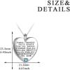YFN Sterling Silver Always Remember You are Braver Than You Believe Jewelry Pendant Necklace Inspirational Gifts(March)