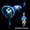 YFN Sterling Silver Jellyfish/Octopus/Whale Tail Pendant Necklace Ocean Animal Jewelry Gift for Women(Jellyfish)