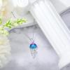 YFN Sterling Silver Jellyfish/Octopus/Whale Tail Pendant Necklace Ocean Animal Jewelry Gift for Women(Jellyfish)
