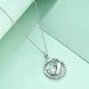 YFN Sterling Silver Jellyfish/Octopus/Whale Tail Pendant Necklace Ocean Animal Jewelry Gift for Women(Otter)