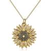 YFN Sterling Silver Sunflower Locket Necklace You Are My Sunshine With Birthstone Engraved Pendant Necklaces Birthday Gift for Her(Yellow-Sep)