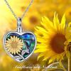 YFN Sterling Silver Sunflower Urn Necklaces for Ashes for Women Men, Abalone Cremation Jewelry for Ashes Memory Necklace Gift, Easter Keepsake for Women(Silver- Abalone Sunflower Urn Necklace)