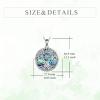 YFN Tree of Life Necklace Sterling Silver Celtic Knot Tree Pendant Jewelry Gifts for Women Men(Compass)