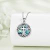 YFN Tree of Life Necklace Sterling Silver Celtic Knot Tree Pendant Jewelry Gifts for Women Men(Cross)