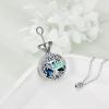YFN Tree of Life Necklace Sterling Silver Celtic Knot Tree Pendant Jewelry Gifts for Women Men(Hebrew Chai Urn)