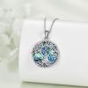 YFN Tree of Life Necklace Sterling Silver Celtic Knot Tree Pendant Jewelry Gifts for Women Men(Infinity Cross)