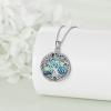 YFN Tree of Life Necklace Sterling Silver Celtic Knot Tree Pendant Jewelry Gifts for Women Men(Om)