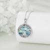 YFN Tree of Life Necklace Sterling Silver Celtic Knot Tree Pendant Jewelry Gifts for Women Men(Peace)