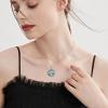 YFN Tree of Life Necklace Sterling Silver Celtic Knot Tree Pendant Jewelry Gifts for Women Men(Peace)