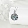 YFN Tree of Life Necklace Sterling Silver Celtic Knot Tree Pendant Jewelry Gifts for Women Men(Pentagram)