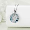 YFN Tree of Life Necklace Sterling Silver Celtic Knot Tree Pendant Jewelry Gifts for Women Men(Sobriety Crystal)