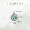 YFN Tree of Life Necklace Sterling Silver Celtic Knot Tree Pendant Jewelry Gifts for Women Men(Sobriety Urn)