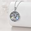 YFN Tree of Life Necklace Sterling Silver Celtic Knot Tree Pendant Jewelry Gifts for Women Men(Star of David)