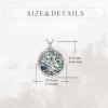 YFN Tree of Life Necklace Sterling Silver Celtic Knot Tree Pendant Jewelry Gifts for Women Men(Star of David Urn)