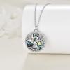 YFN Tree of Life Necklace Sterling Silver Celtic Knot Tree Pendant Jewelry Gifts for Women Men(Star of David Urn)