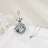 YFN Tree of Life Necklace Sterling Silver Celtic Knot Tree Pendant Jewelry Gifts for Women Men(Star of David Urn)