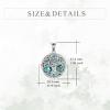 YFN Tree of Life Necklace Sterling Silver Celtic Knot Tree Pendant Jewelry Gifts for Women Men(Valknut)