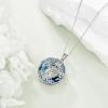 YFN Tree of Life Necklace Sterling Silver Celtic Knot Tree Pendant Jewelry Gifts for Women Men(Witches Knot Crystal)