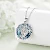 YFN Tree of Life Necklace Sterling Silver Celtic Knot Tree Pendant Jewelry Gifts for Women Men(Witches Knot Crystal)