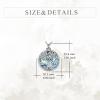 YFN Tree of Life Necklace Sterling Silver Celtic Knot Tree Pendant Jewelry Gifts for Women Men(Witches Knot Urn)