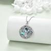 YFN Tree of Life Necklace Sterling Silver Celtic Knot Tree Pendant Jewelry Gifts for Women Men(Yin Yang)