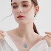 YFN Triple Moon Goddess Necklace Sterling Silver Pentagram Pentacle Opal Pendant necklace Pagan Wiccan Magic Amulet Tree of Life Jewelry for Women Men 18″(Silver-Tree Pentagram Necklace)