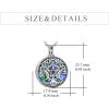 YFN Triple Moon Goddess Necklace Sterling Silver Pentagram Pentacle Opal Pendant necklace Pagan Wiccan Magic Amulet Tree of Life Jewelry for Women Men 18″(D-Triple Moon Urn Necklace for Ashes)