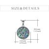 YFN Triple Moon Goddess Necklace Sterling Silver Pentagram Pentacle Opal Pendant necklace Pagan Wiccan Magic Amulet Tree of Life Jewelry for Women Men 18″(Silver-Tree Pentagram Necklace)