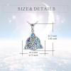 YFN Triple Moon Goddess Necklace Sterling Silver Pentagram Pentacle Opal Pendant necklace Pagan Wiccan Magic Amulet Tree of Life Jewelry for Women Men 18″(Abalone-Trinity Knot Necklace)
