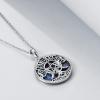 YFN Triple Moon Goddess Necklace Sterling Silver Pentagram Pentacle Opal Pendant necklace Pagan Wiccan Magic Amulet Tree of Life Jewelry for Women Men 18″(A-Abalone Triple Moon Necklace)