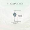 YFN Triple Moon Goddess Necklace Sterling Silver Pentagram Pentacle Opal Pendant necklace Pagan Wiccan Magic Amulet Tree of Life Jewelry for Women Men 18″(Silver-Hecate Necklace)