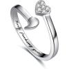 925 Sterling Silver Ring Keep Going Semicolon Ring Inspirational Gifts for Women