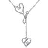 YFN 925 Sterling Silver Caduceus Angel Nursing Themed Pendant Necklace 18″(Veterinarian Gifts Stethoscope Necklace)