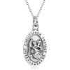YFN 925 Sterling Silver Patron Saint Medal Necklace Amulet Necklace Protection Jewelry for Women and Men(with Gift Box)(A01 St. Christopher)