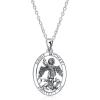 YFN 925 Sterling Silver Patron Saint Medal Necklace Amulet Necklace Protection Jewelry for Women and Men(with Gift Box)(B02 St. Michael)