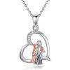 Mom necklace with heart pendant