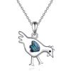 Silver-Chicken Necklace