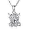 White-Highland Cow Necklace