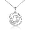 YFN Sterling Silver Jellyfish/Octopus/Whale Tail Pendant Necklace Ocean Animal Jewelry Gift for Women(Otter)