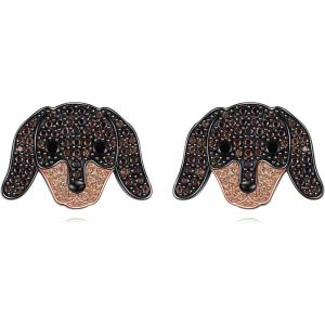 YFN Dog Stud Earrings Sterling Silver Dog Breed Earrings Jewelry Puppy Gifts for Women(Dachshund)