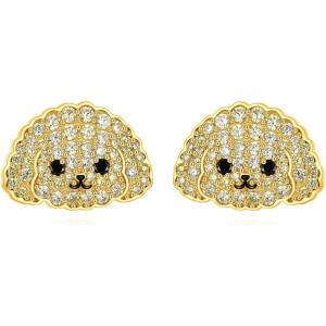 YFN Dog Stud Earrings Sterling Silver Dog Breed Earrings Jewelry Puppy Gifts for Women(Poodle)