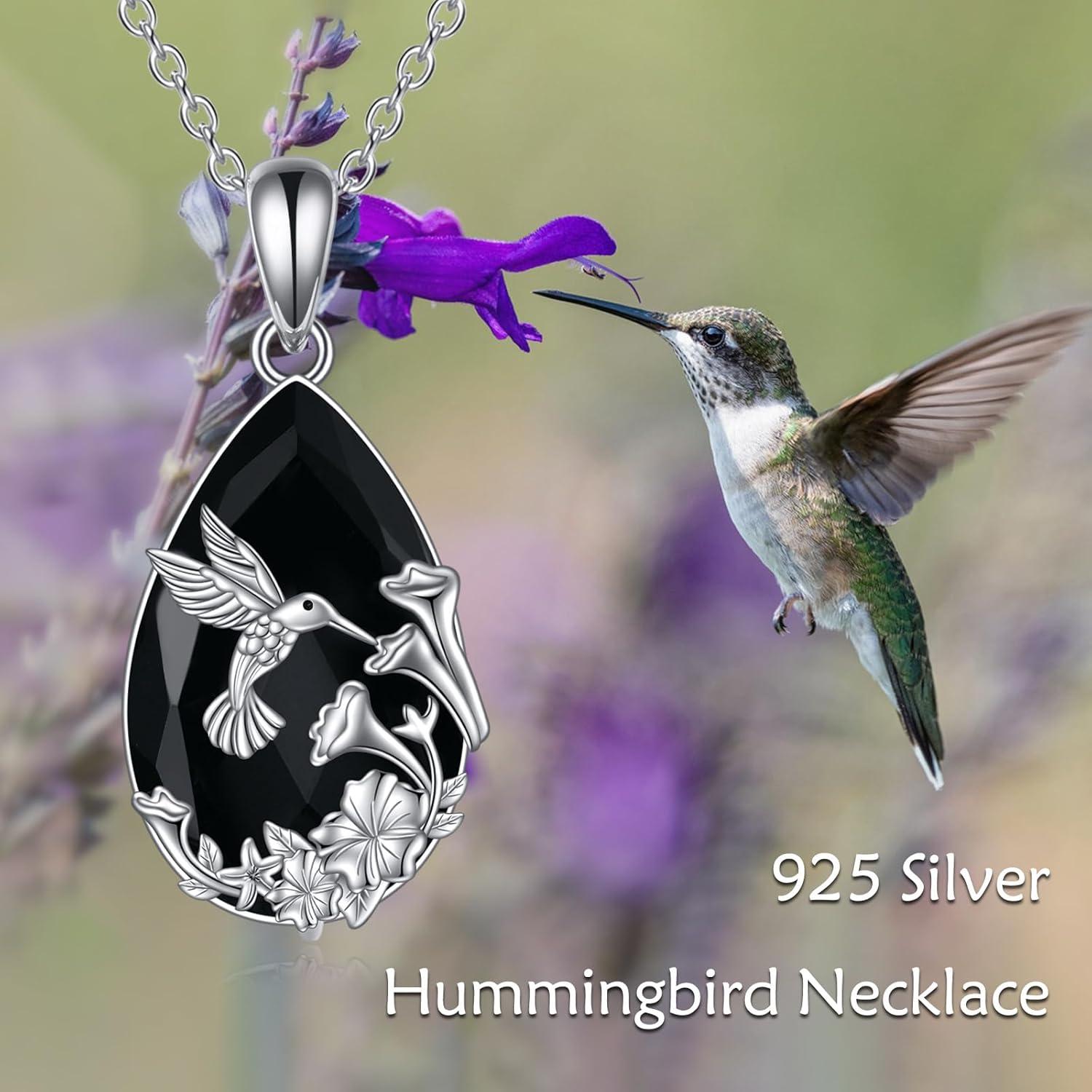 image:imageYFN Animal Necklace Sterling Silver Cute Animal Pendant Jewelry Gifts for WomenHummingbird