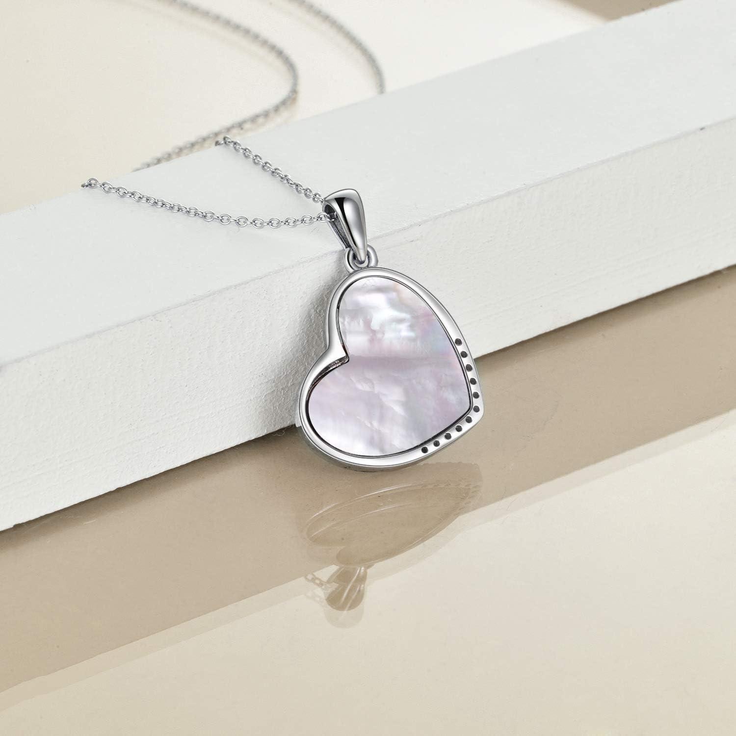 image:imageYFN Horse Pendant Necklace Jewelry 925 Sterling Silver Women Embrace Horse Gift for WomenHorse Necklace with Mother of Pearl