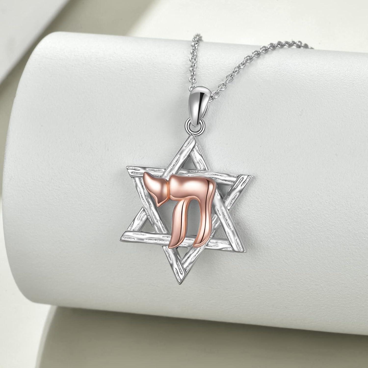 image:imageYFN Star of David Necklace Sterling Silver Jewish Christian Jewelry Gifts with 18 ChainStar of David Necklace