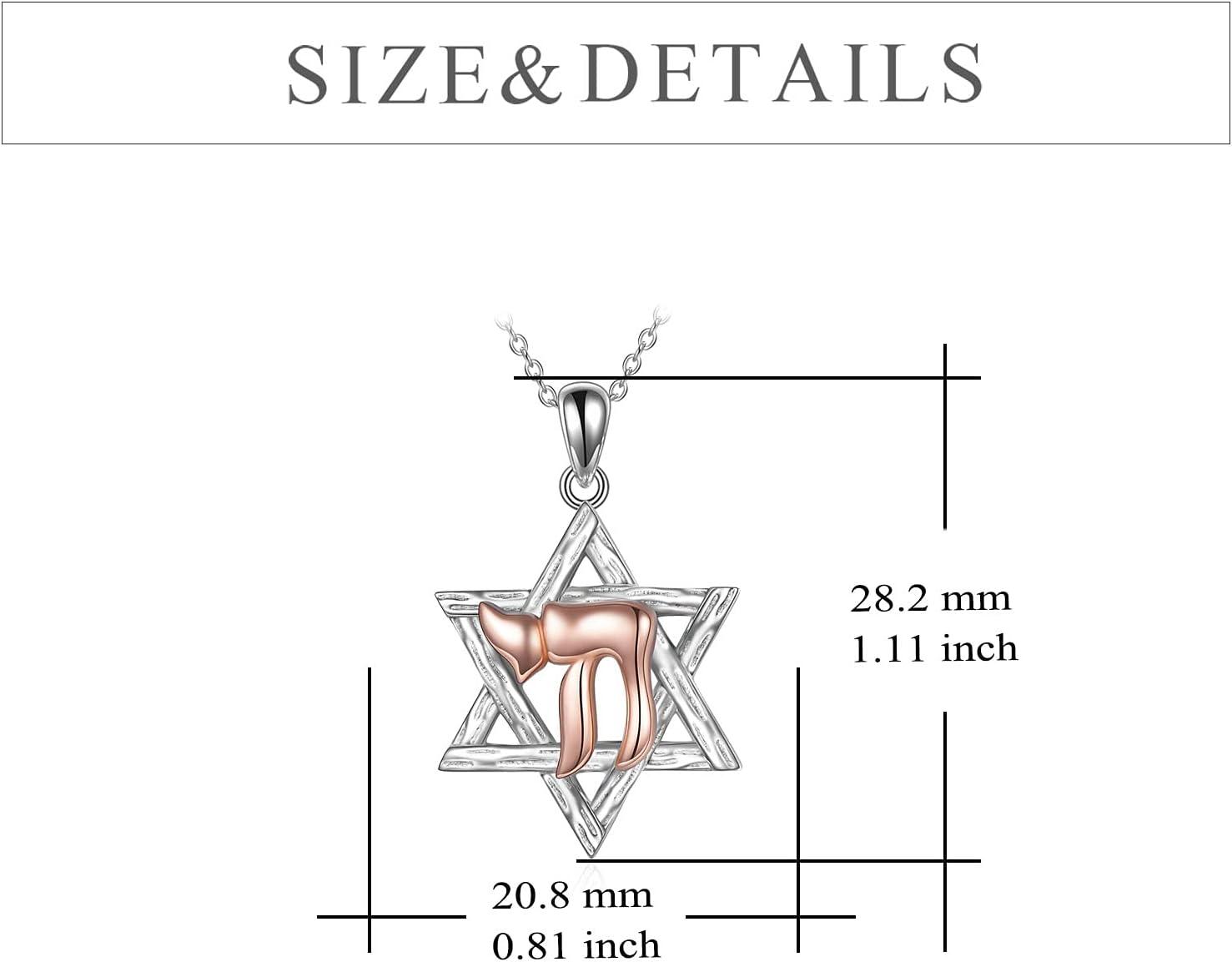 image:imageYFN Star of David Necklace Sterling Silver Jewish Christian Jewelry Gifts with 18 ChainStar of David Necklace