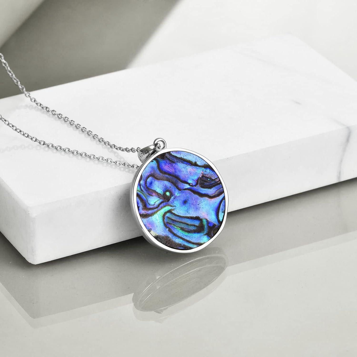 image:imageYFN Star of David Necklace Sterling Silver Jewish Christian Jewelry Gifts with 18 ChainStar of David Necklace with Abalone