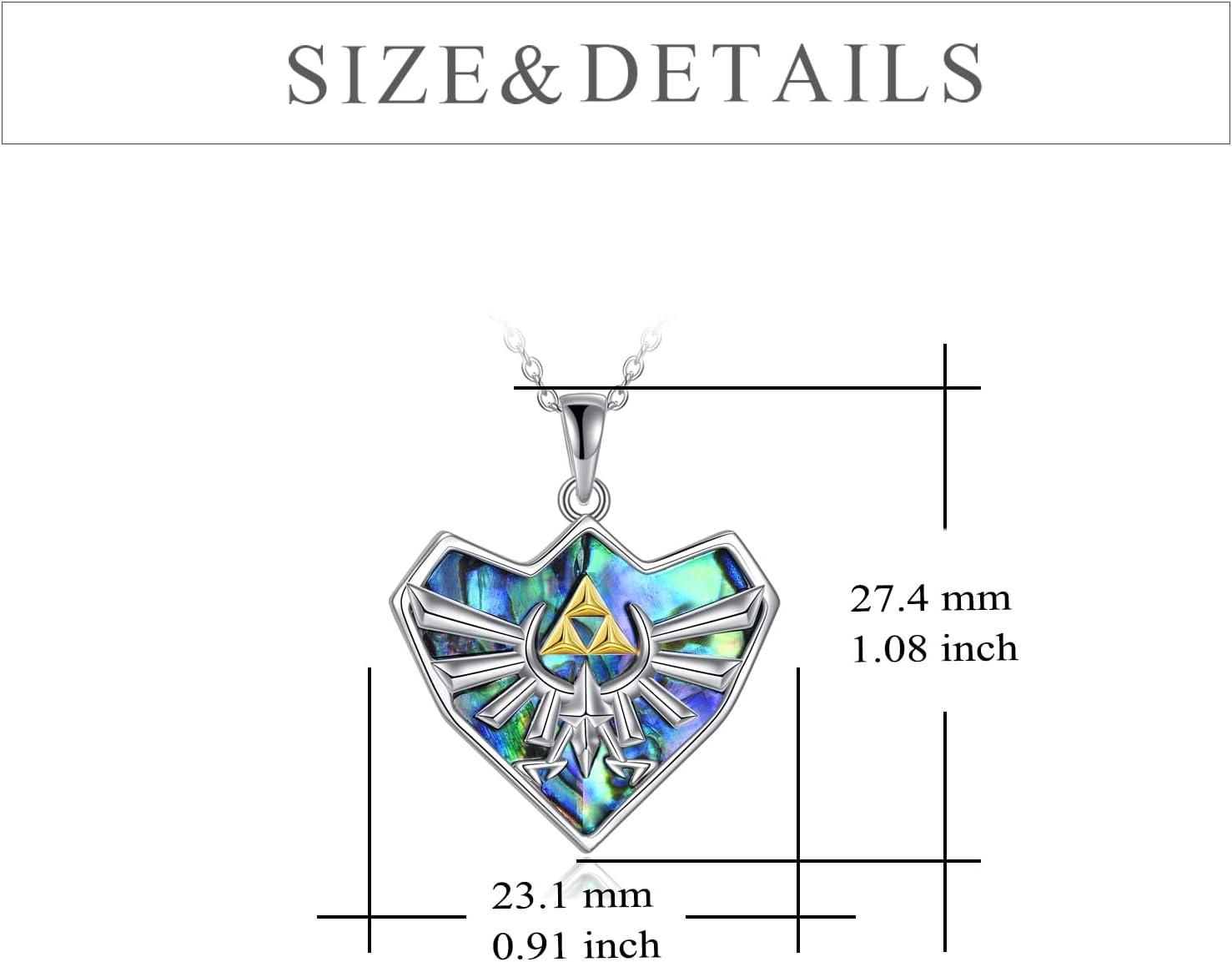 image:imageYFN Triforce Necklace Sterling Silver Anime Jewelry Triforce Jewelry Gamer Gifts for Men Women