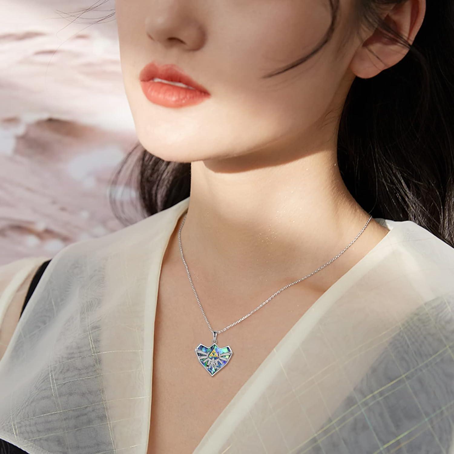 image:imageYFN Triforce Necklace Sterling Silver Anime Jewelry Triforce Jewelry Gamer Gifts for Men Women