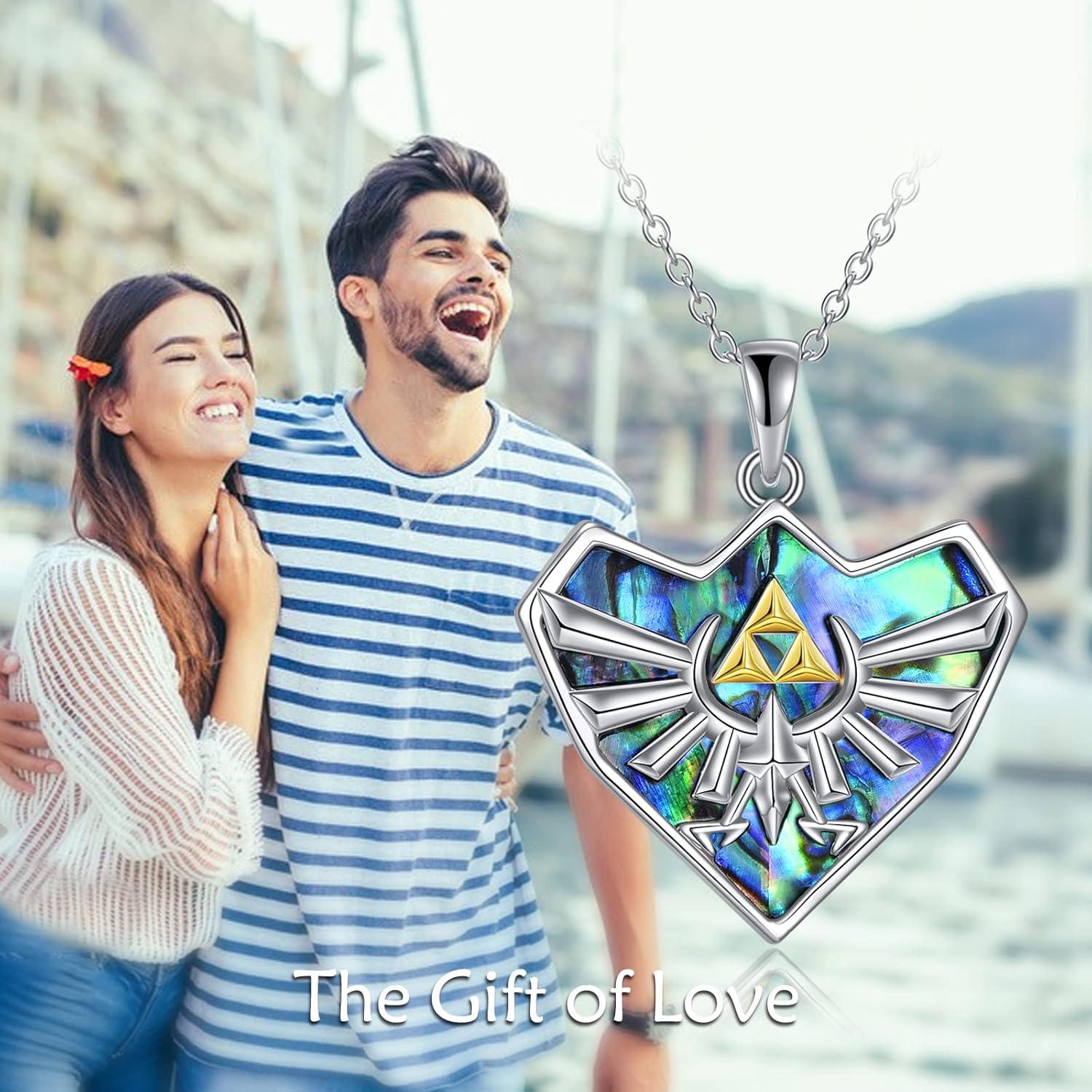 image:imageYFN Triforce Necklace Sterling Silver Anime Jewelry Triforce Jewelry Gamer Gifts for Men Women